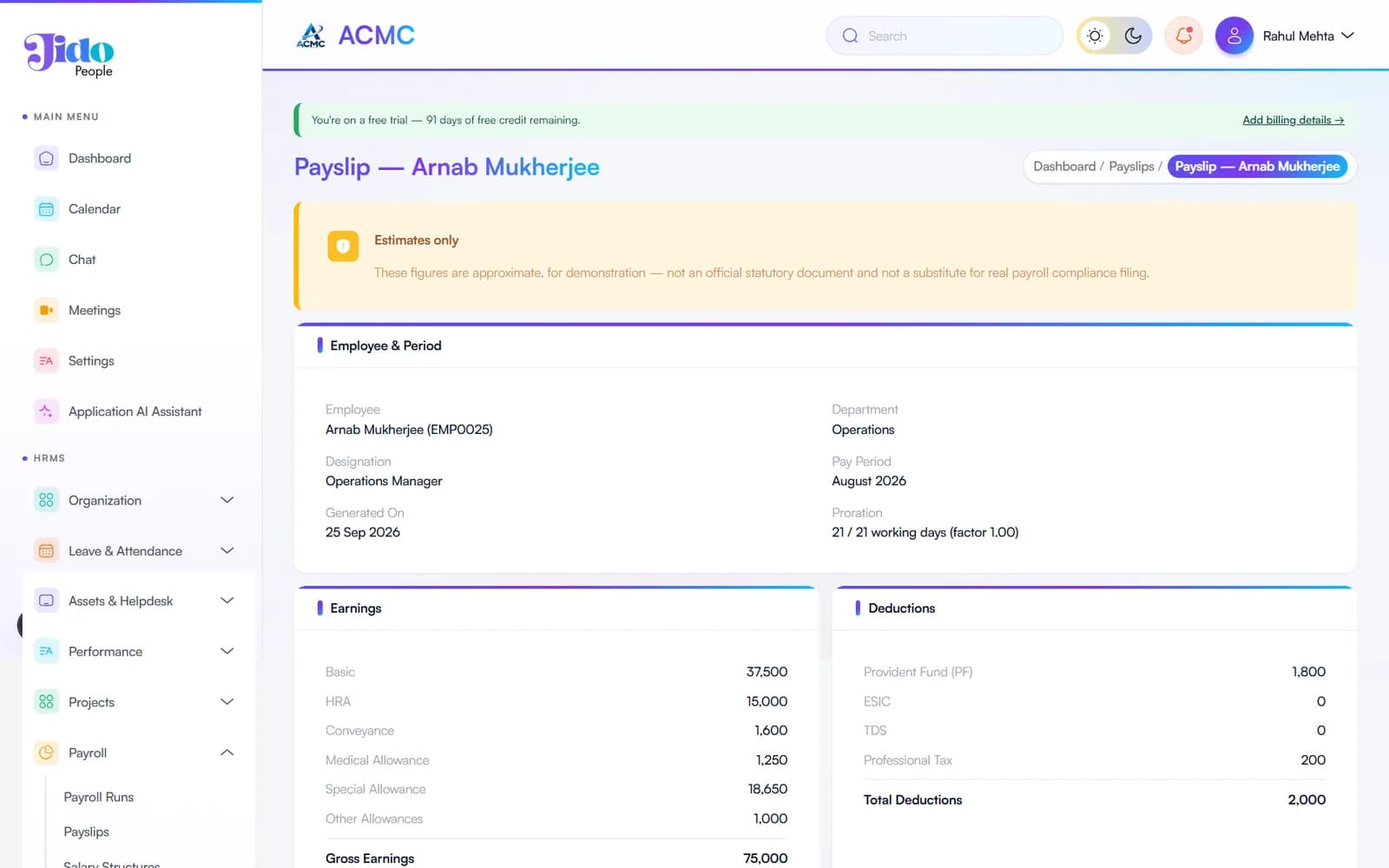Payslip Breakdown